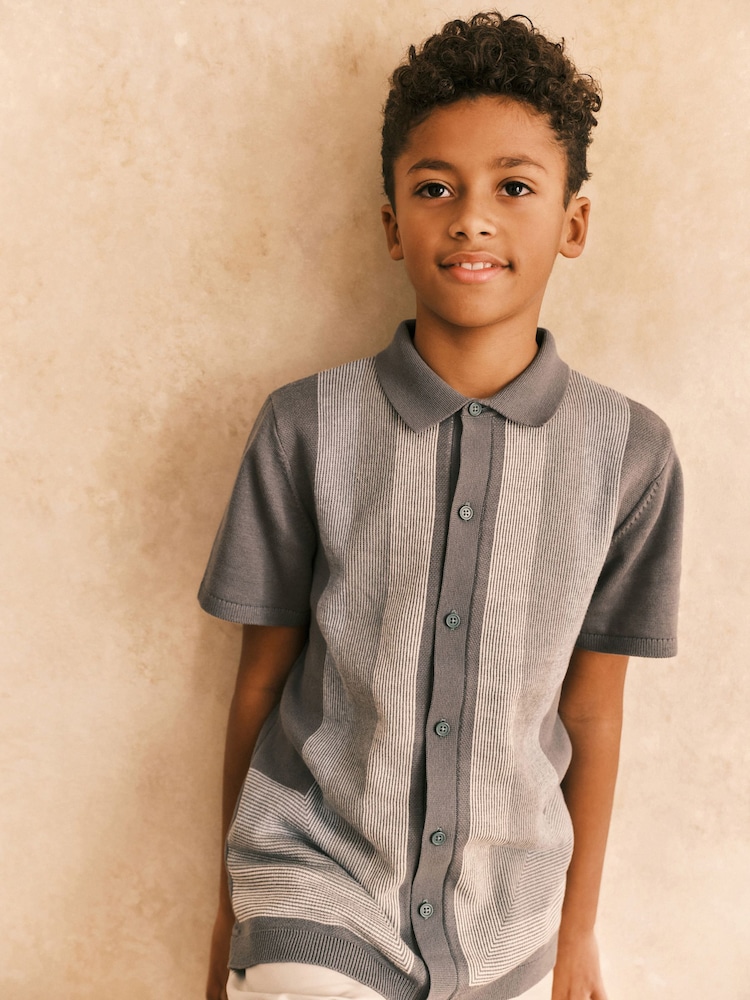 Minerals Short Sleeved Border Colourblock Polo Shirt (3-16yrs) - Image 1 of 6