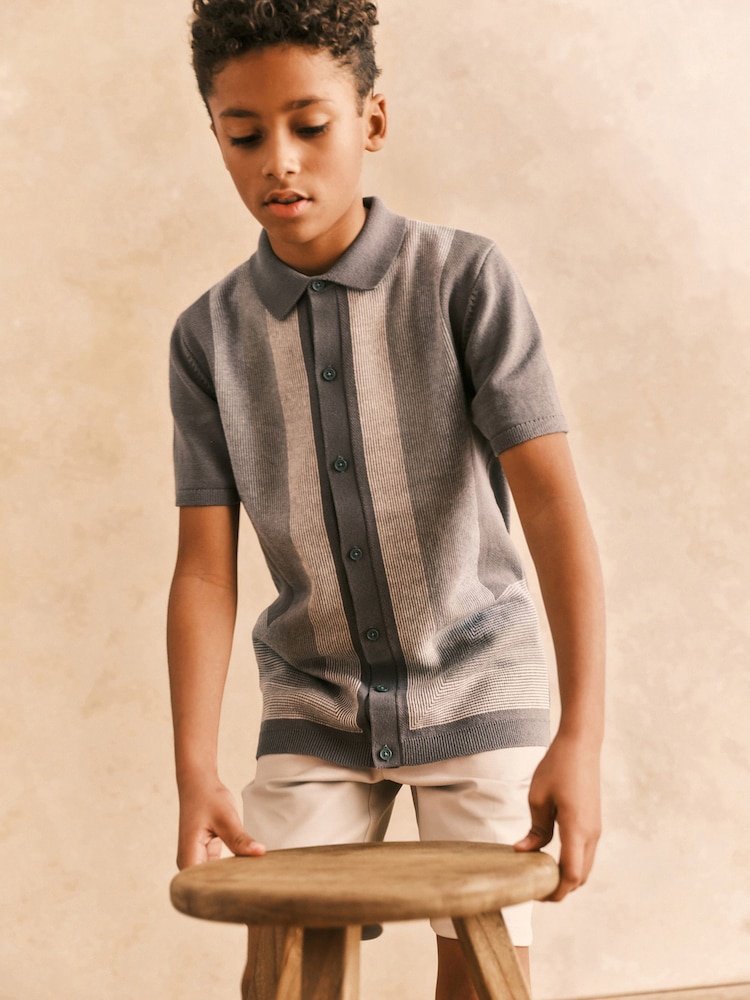 Minerals Short Sleeved Border Colourblock Polo Shirt (3-16yrs) - Image 2 of 6