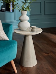 Grey Marble Trumpet Side Table - Image 1 of 4