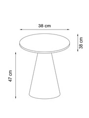 Grey Marble Trumpet Side Table - Image 4 of 4