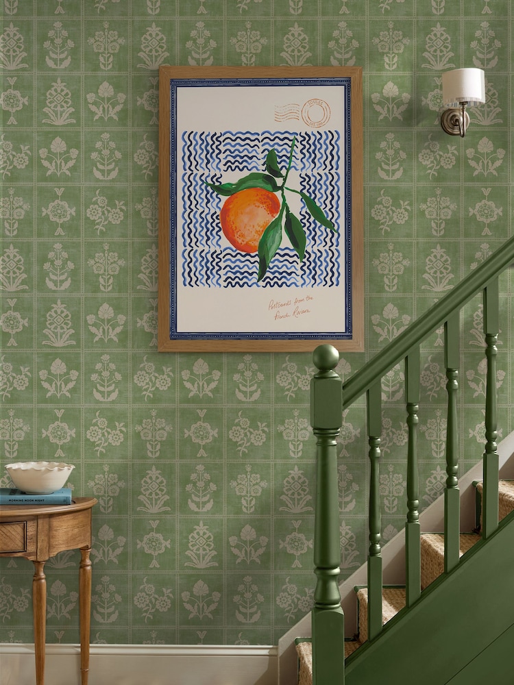 Joules Blue Postcard from the French Riviera Print Wall 40 x 50cm Art - Image 2 of 2