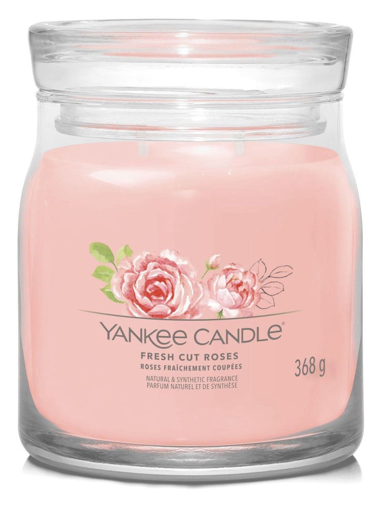 Yankee Candle No Colour Signature Large Jar Scented Candle, Fresh Cut Jar Roses - Image 2 of 3