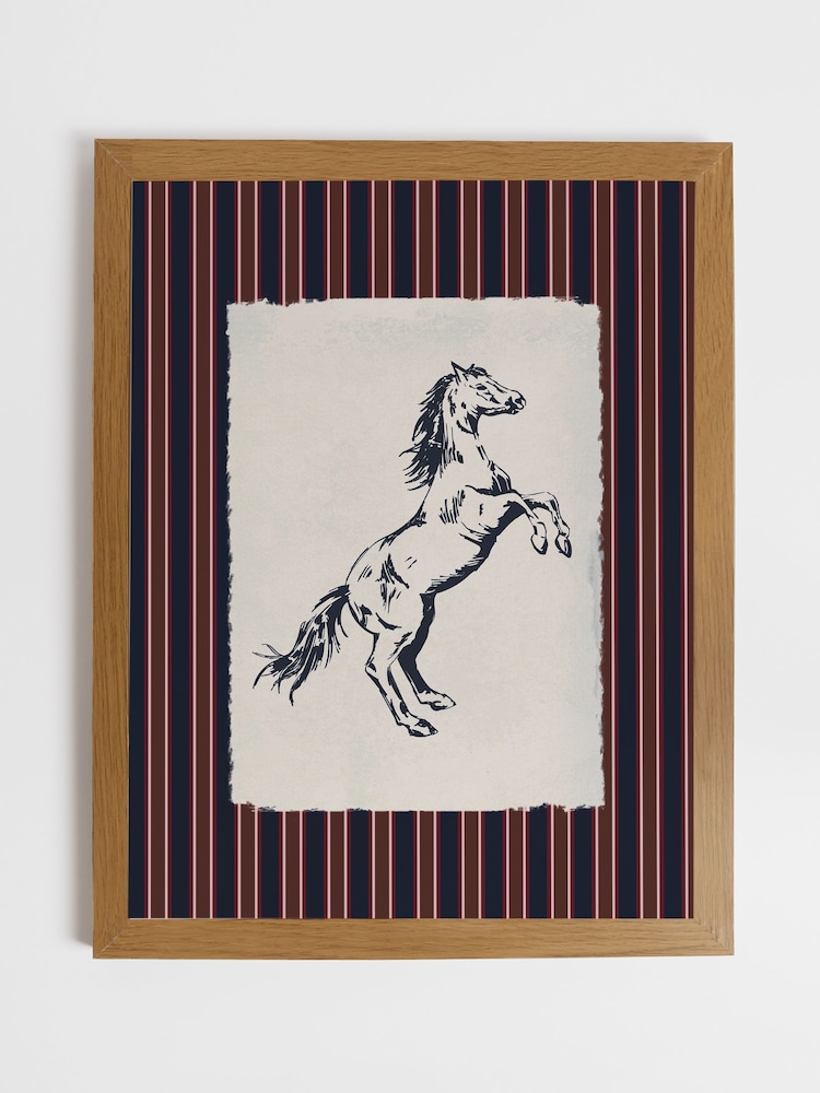 Joules Mane Event Imprimé encadré en bois Art mural - Image 1 de 4 Joules Mane Event Imprimé encadré en bois Art mural - Image 1 de 4