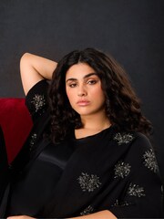 Live Unlimited Black Curve Embellished Beaded Edge to Edge Jacket - Image 5 of 7