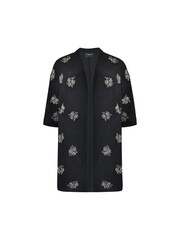 Live Unlimited Black Curve Embellished Beaded Edge to Edge Jacket - Image 7 of 7