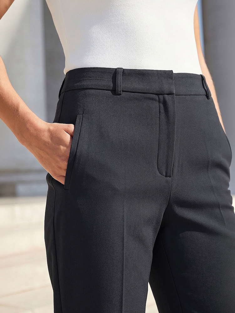 Roman Grey Straight Leg Stretch Trousers - Image 4 of 4 Roman Grey Straight Leg Stretch Trousers - Image 4 of 4