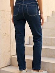 Roman Indigo Blue Straight Leg Stretch Denim Jeans - Image 3 of 4