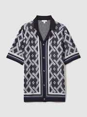 Вязаная рубашка с воротником Reiss Hyde - Изображение 2 из 6