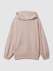 Reiss Stone Cody Cotton Blend Crew Neck Hoodie - Image 2 of 5