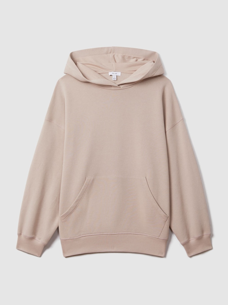 Reiss Stone Cody Cotton Blend Crew Neck Hoodie - Image 2 of 5
