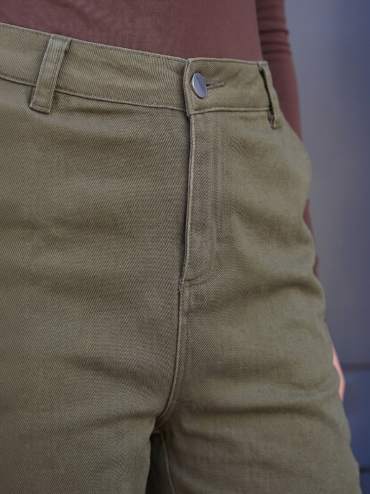 Roman Green Petite Crop Ankle Denim Trousers - Image 4 of 4 Roman Green Petite Crop Ankle Denim Trousers - Image 4 of 4
