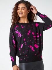 Roman Pink Metallic Foil Print Jumper - Image 1 of 5