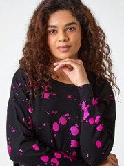 Roman Pink Metallic Foil Print Jumper - Image 4 of 5