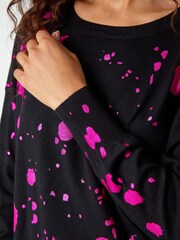 Roman Pink Metallic Foil Print Jumper - Image 5 of 5