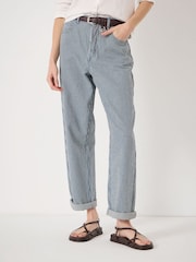 Hush Blue Button Fly Stripe Boyfriend Jeans - Image 1 of 4