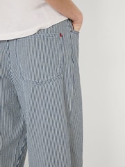 Hush Blue Button Fly Stripe Boyfriend Jeans - Image 4 of 4