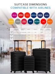 Set Of 2 Large Check-In & Small Carry-On Hardcase Travel Suitcase - Image 4 of 7