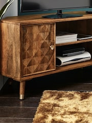 Dark Lloyd Mango Wood Up to 46 inch Corner TV Unit - Image 3 of 6