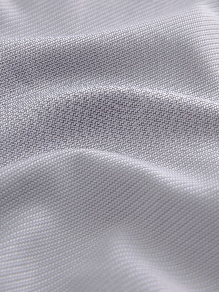 Grey Textured Slim Fit Single Cuff Signature Italian Fabric Shirt - Image 7 of 7