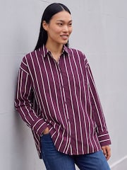 Roman Purple Stripe Oversized Shirt - Image 1 of 4