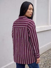 Roman Purple Stripe Oversized Shirt - Image 2 of 4