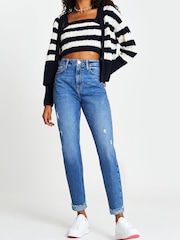 River Island Blue Mom Jeans - Image 1 of 4