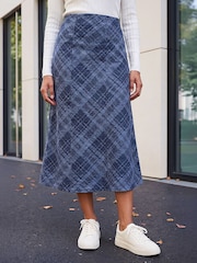 Roman Blue Shadow Check Skirt - Image 1 of 4