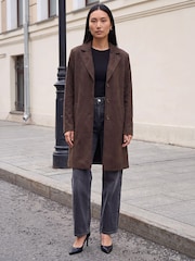 Roman Brown Suedette Coat - Image 2 of 4