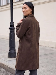 Roman Brown Suedette Coat - Image 3 of 4