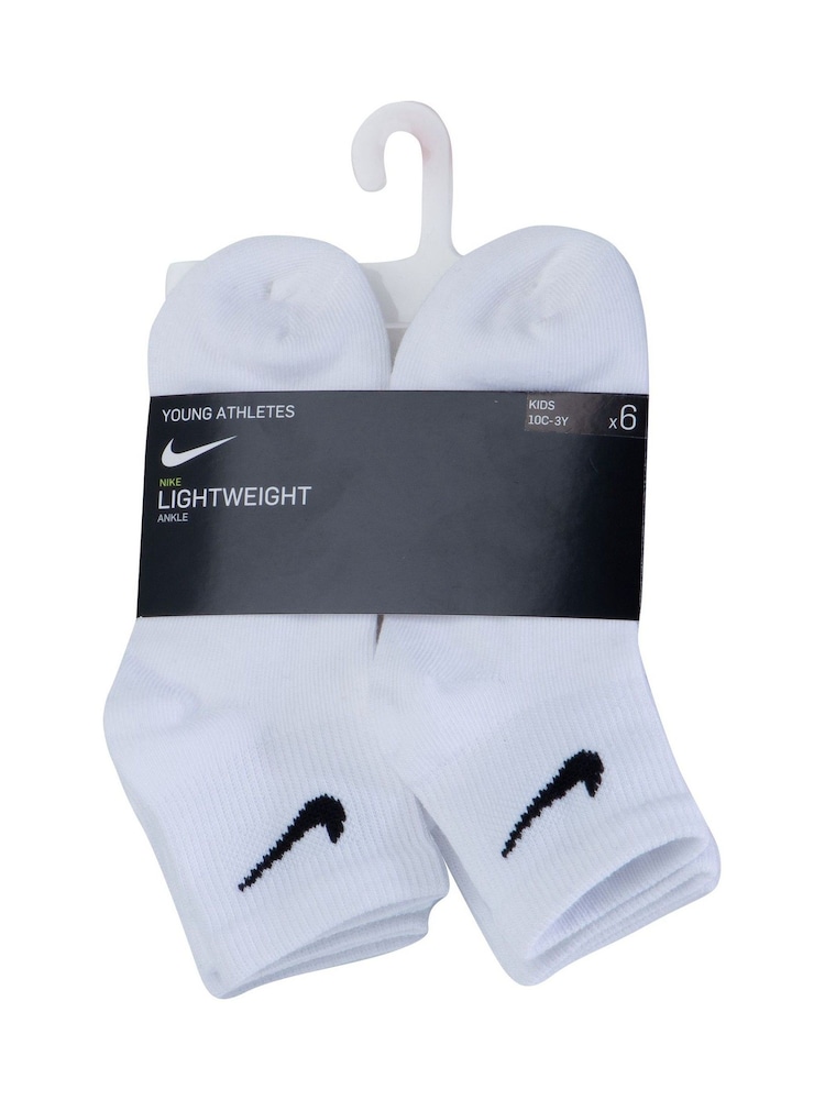 Biały - Zestaw 6 par dziecięcych skarpetek za kostkę Nike - Image 2 of 2