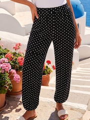 Roman Black Polka Dot Balloon Trousers - Image 3 of 4