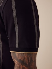 Black 100% Cotton Vertical Stripe T-Shirt - Image 5 of 8