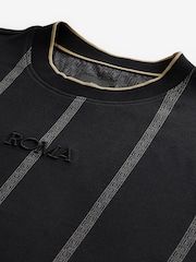 Black 100% Cotton Vertical Stripe T-Shirt - Image 6 of 8