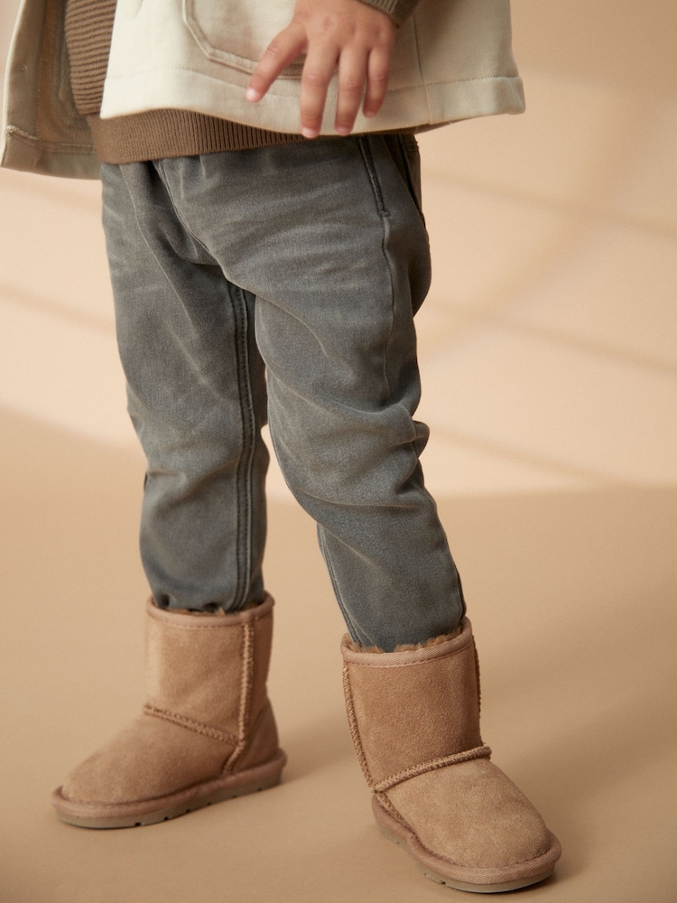 Tan Brown Suede Warm Lined Boots - Image 1 of 7