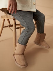 Tan Brown Suede Warm Lined Boots - Image 2 of 7
