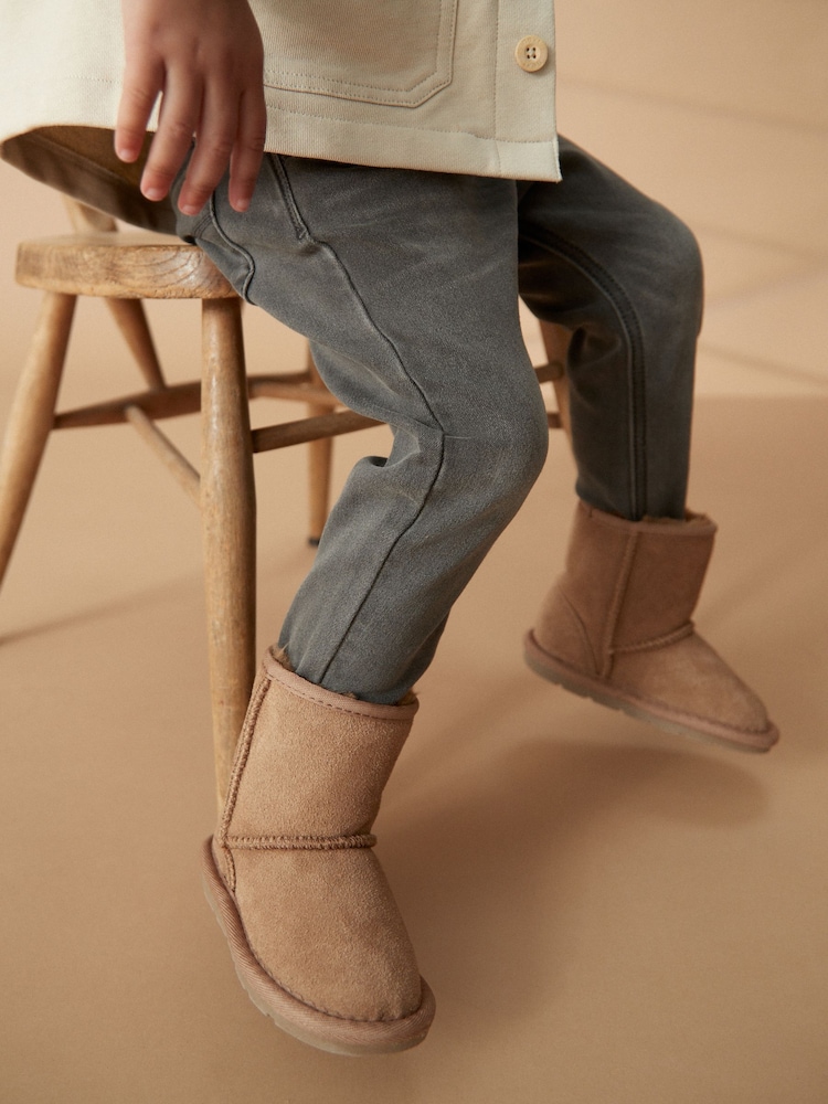 Tan Brown Suede Warm Lined Boots - Image 2 of 7