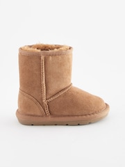 Tan Brown Suede Warm Lined Boots - Image 5 of 7