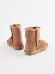 Tan Brown Suede Warm Lined Boots - Image 6 of 7