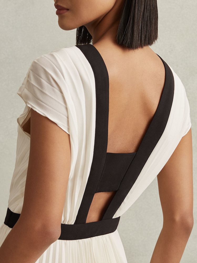 Buy Reiss White Harley Pleated Maxi Dress from Next USA