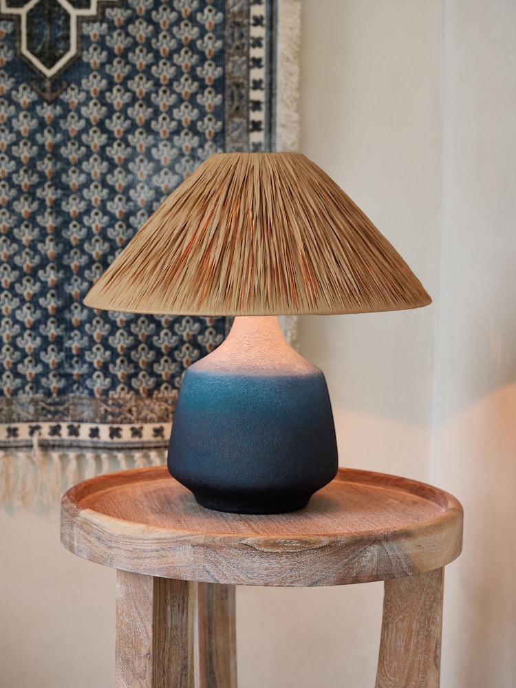 French Connection Blue Ombre Gamagara Table Lamp - Image 1 of 1