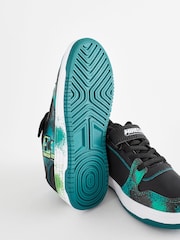Black/Green Minecraft One Strap Elastic Lace Trainers - Image 4 of 6