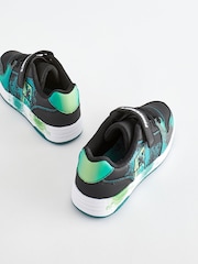 Black/Green Minecraft One Strap Elastic Lace Trainers - Image 6 of 6