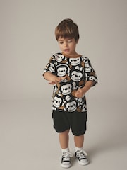 Black/Brown T-Shirt And Shorts Set (3mths-7yrs) - Image 1 of 1