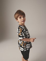 Black/Brown T-Shirt And Shorts Set (3mths-7yrs) - Image 2 of 8