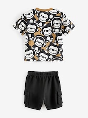 Black/Brown T-Shirt And Shorts Set (3mths-7yrs) - Image 6 of 8