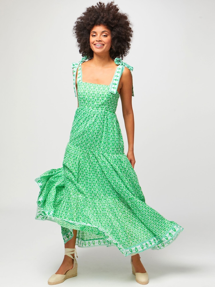 Aspiga Green Tabitha 100% Cotton Maxi Dress - Image 1 of 5