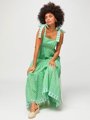 Aspiga Green Tabitha 100% Cotton Maxi Dress - Image 5 of 5
