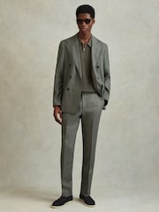 Фактурная рубашка поло с короткой молнией из хлопка Blend Reiss Burnham - Image 1 of 6