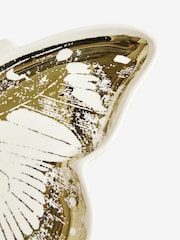 Clarke & Clarke White/Gold Butterfly Platter - Image 4 of 4