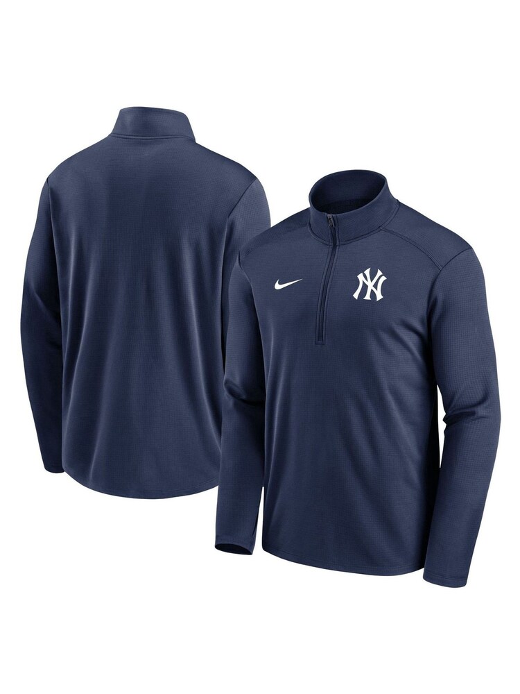 Nike Blue New York Yankees Team Agility Logo Pacer Half Zip Sweat Top - Image 1 of 3